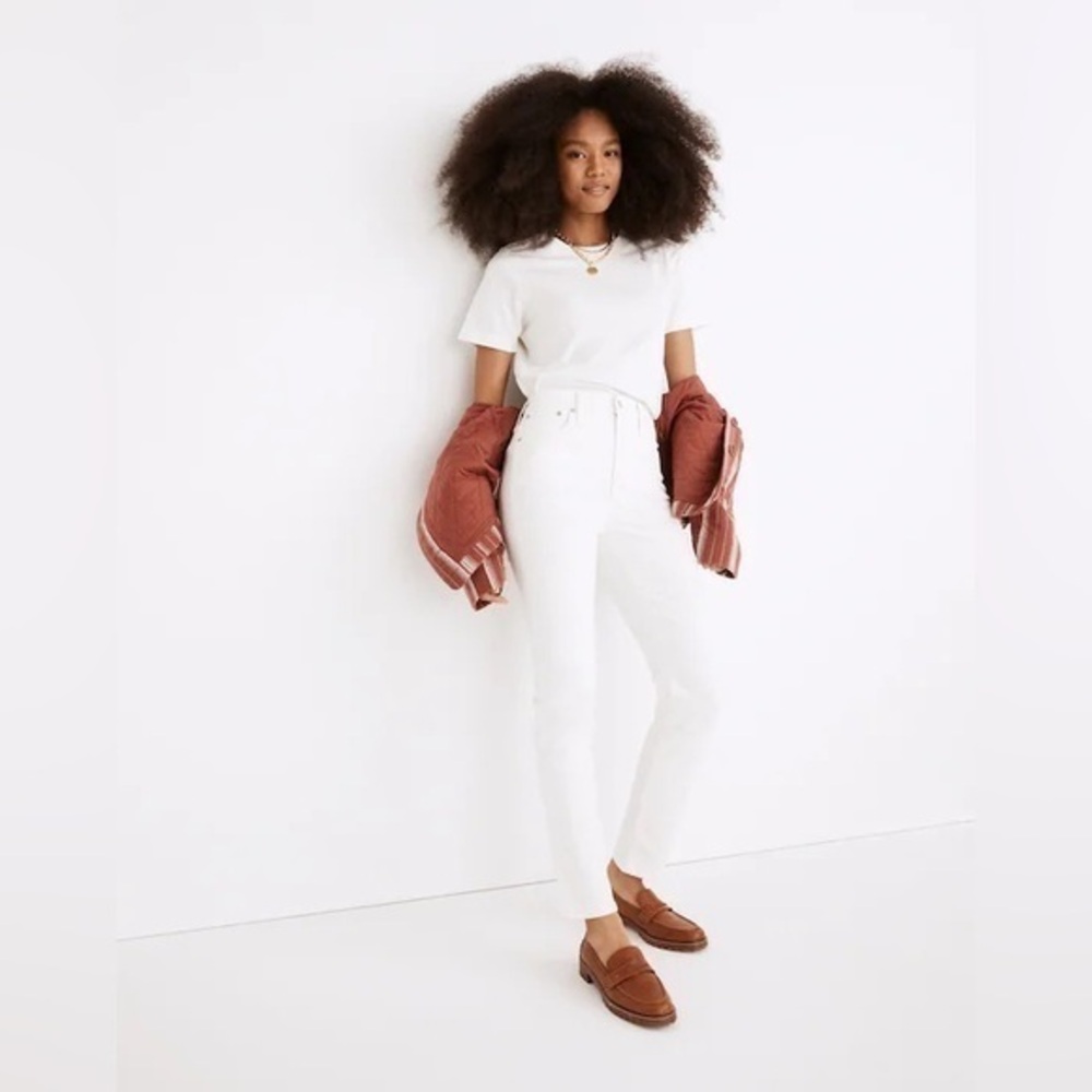Madewell Tile White Denim The Perfect Vintage Jean Size 30 Preppy